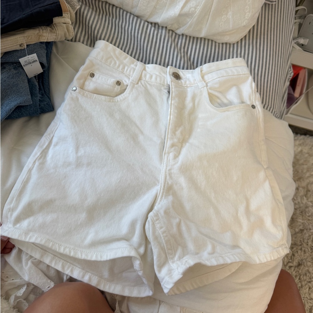 Zara White Jean Shorts